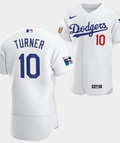 Los Angeles Dodgers Justin Turner White Jersey 10 Jackie Robinson 75th Anniversary 2022-23 Uniform