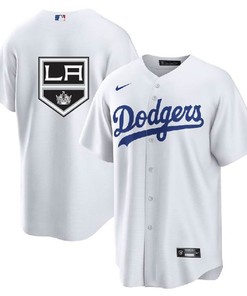 Los Angeles Dodgers Kings White Cool Base Stitched Jersey