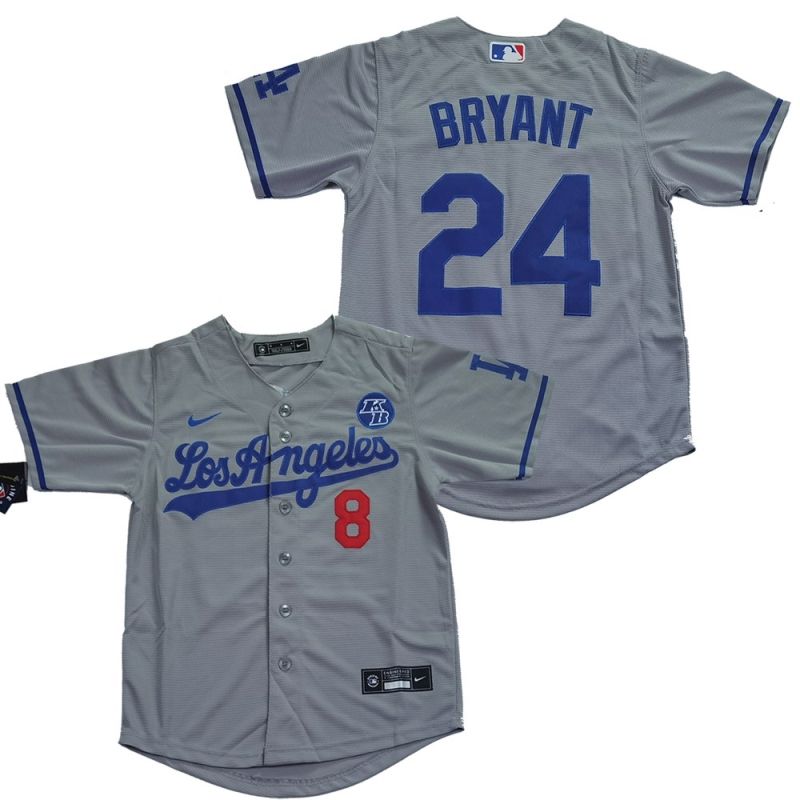 Los Angeles Dodgers Kobe Bryant #24 2020 Mlb Grey Jersey
