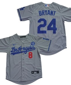 Los Angeles Dodgers Kobe Bryant #24 2020 Mlb Grey Jersey