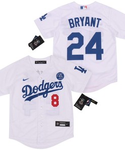 Los Angeles Dodgers Kobe Bryant #24 2020 Mlb White Jersey