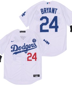 Los Angeles Dodgers Kobe Bryant #24 2020 Mlb White Jersey
