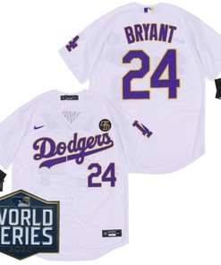 Los Angeles Dodgers Kobe Bryant #24 2020 Mlb White Jersey