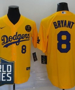 Los Angeles Dodgers Kobe Bryant #8 2020 Mlb New Arrival Yellow Jersey