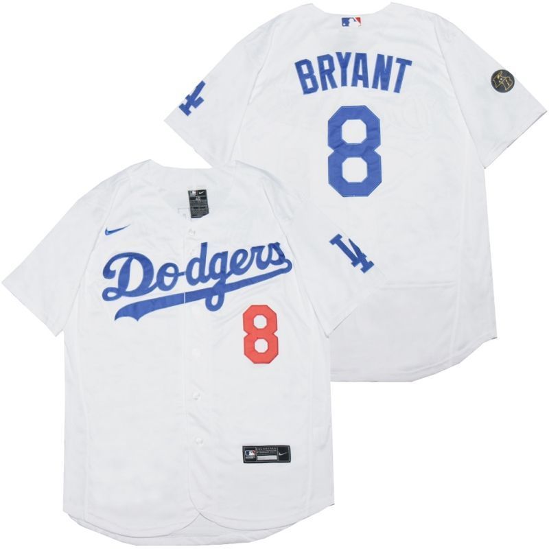 Los Angeles Dodgers Kobe Bryant #8 2020 Mlb White Jersey