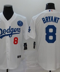 Los Angeles Dodgers Kobe Bryant #8 2020 Mlb White Jersey