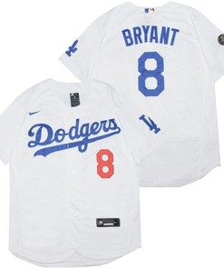 Los Angeles Dodgers Kobe Bryant #8 2020 Mlb White Jersey