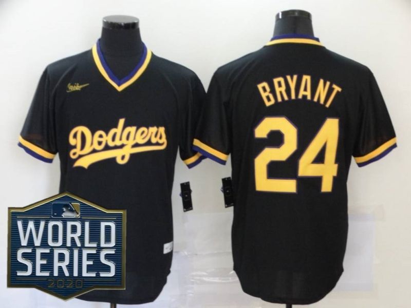 Los Angeles Dodgers Kris Bryant #24 2020 Mlb Black Jersey