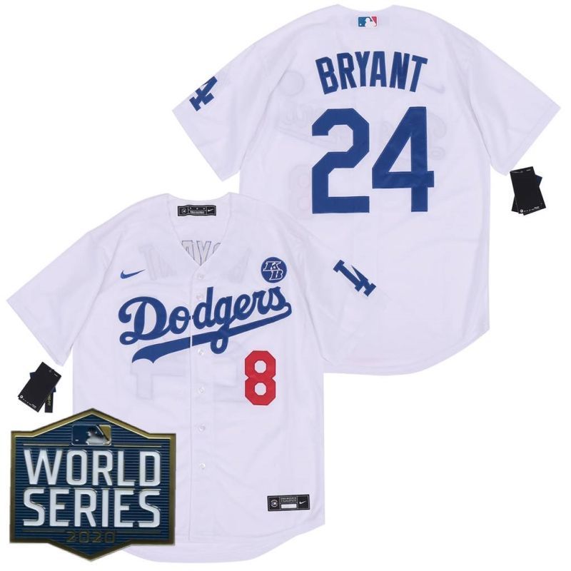Los Angeles Dodgers Kris Bryant #24 2020 Mlb White Jersey