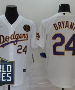 Los Angeles Dodgers Kris Bryant #24 2020 Mlb White Jersey