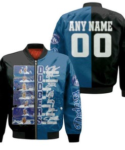Los Angeles Dodgers Legends Clayton Kershaw Joc Pederson MLB 3D Allover Gift With Custom Number Name For Dodgers Fans Bomber Jacket