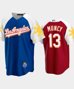 Los Angeles Dodgers Max Muncy 13 2022-23 Royal Red Filipino Heritage Night Jersey