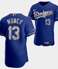 Los Angeles Dodgers Max Muncy Royal Jersey 13 Golden Diamond 2022-23-23 Uniform