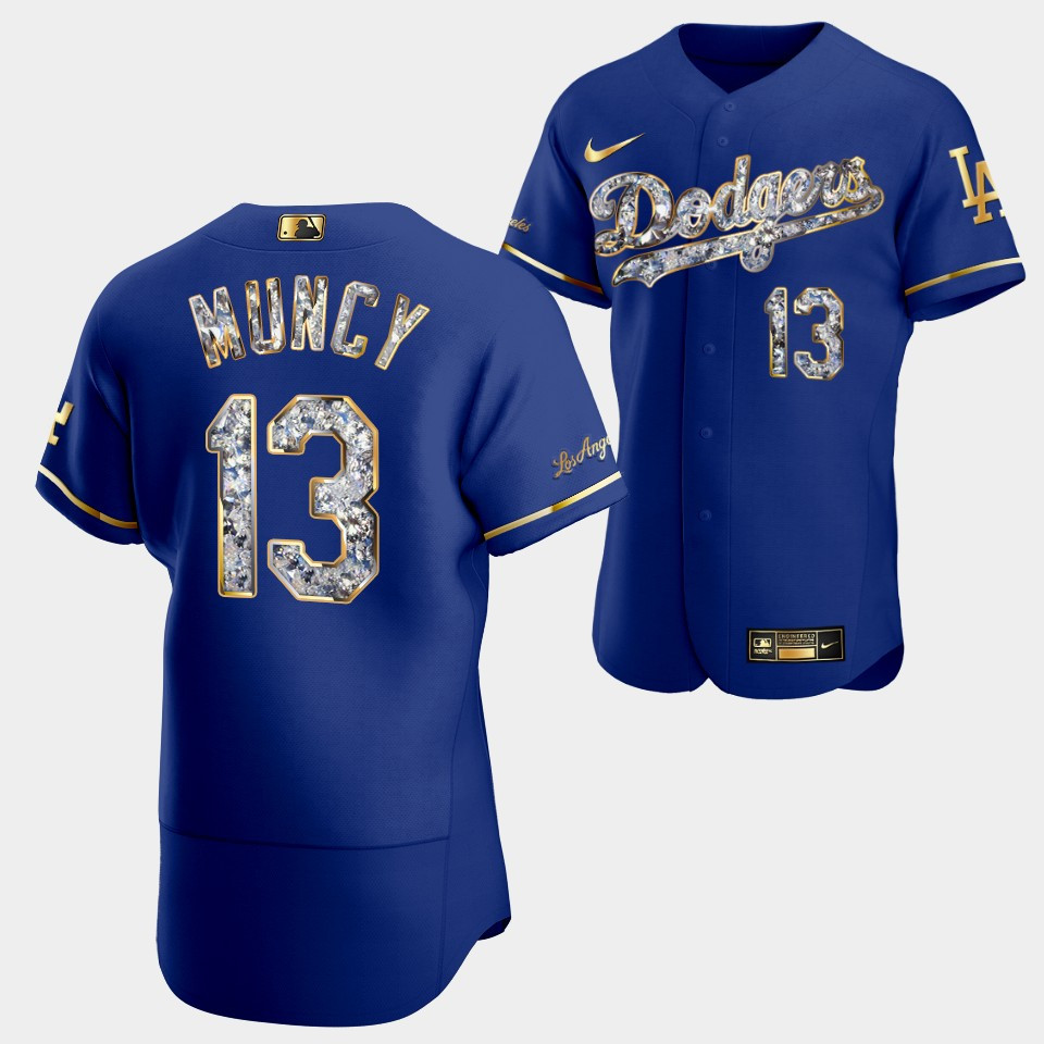 Los Angeles Dodgers Max Muncy Royal Jersey 13 Golden Diamond 2022-23-23
