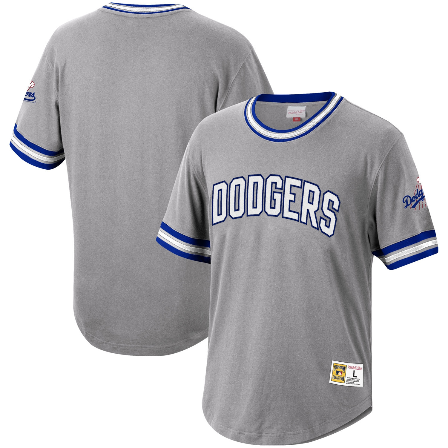 Los Angeles Dodgers Mitchell & Ness Cooperstown Collection Wild Pitch Jersey T-shirt - Gray Mlb
