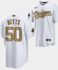 Los Angeles Dodgers Mookie Betts 2022-23 All-Star 50 White Jersey