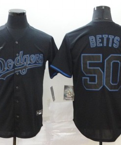 Los Angeles Dodgers Mookie Betts #50 2020 Mlb Black Blue Jersey