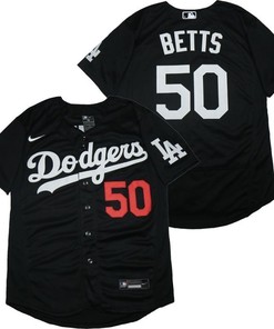Los Angeles Dodgers Mookie Betts #50 2020 Mlb Black Jersey