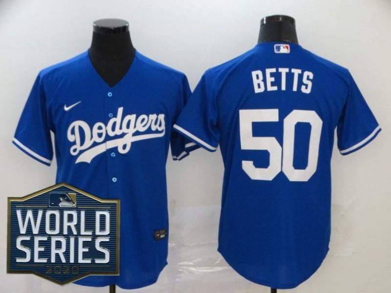 Los Angeles Dodgers Mookie Betts #50 2020 Mlb Blue Jersey