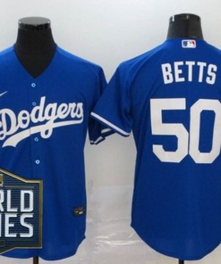 Los Angeles Dodgers Mookie Betts #50 2020 Mlb Blue Jersey