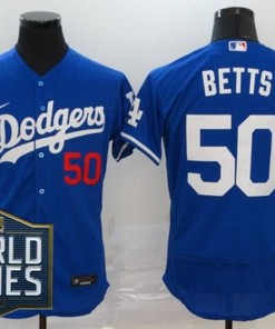 Los Angeles Dodgers Mookie Betts #50 2020 Mlb Blue Jersey