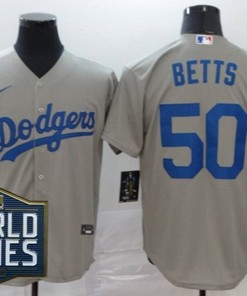 Los Angeles Dodgers Mookie Betts #50 2020 Mlb Gold Jersey