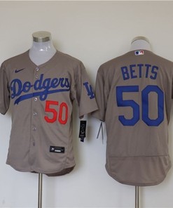 Los Angeles Dodgers Mookie Betts #50 2020 Mlb Grey Jersey