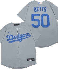 Los Angeles Dodgers Mookie Betts #50 2020 Mlb Light Grey Jersey