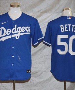 Los Angeles Dodgers Mookie Betts #50 2020 Mlb Navy Blue Jersey