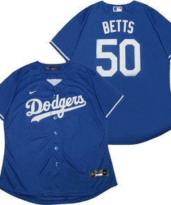 Los Angeles Dodgers Mookie Betts #50 2020 Mlb Navy Blue Jersey