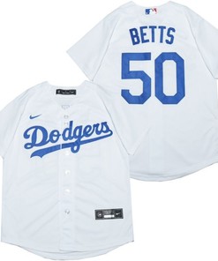 Los Angeles Dodgers Mookie Betts #50 2020 Mlb White Jersey