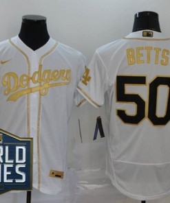 Los Angeles Dodgers Mookie Betts #50 2020 Mlb White Jersey