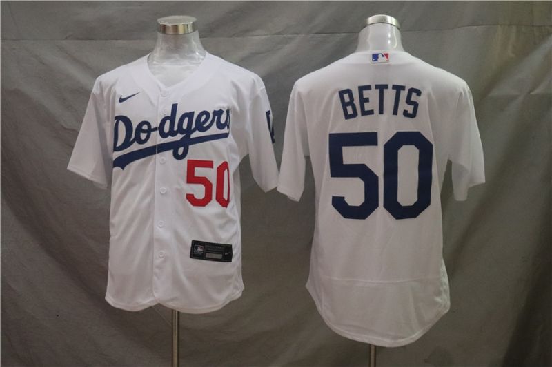 Los Angeles Dodgers Mookie Betts #50 2020 Mlb White Jersey A2