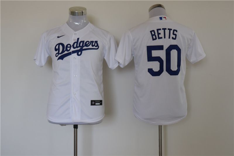 Los Angeles Dodgers Mookie Betts #50 2020 Mlb White Jersey A6
