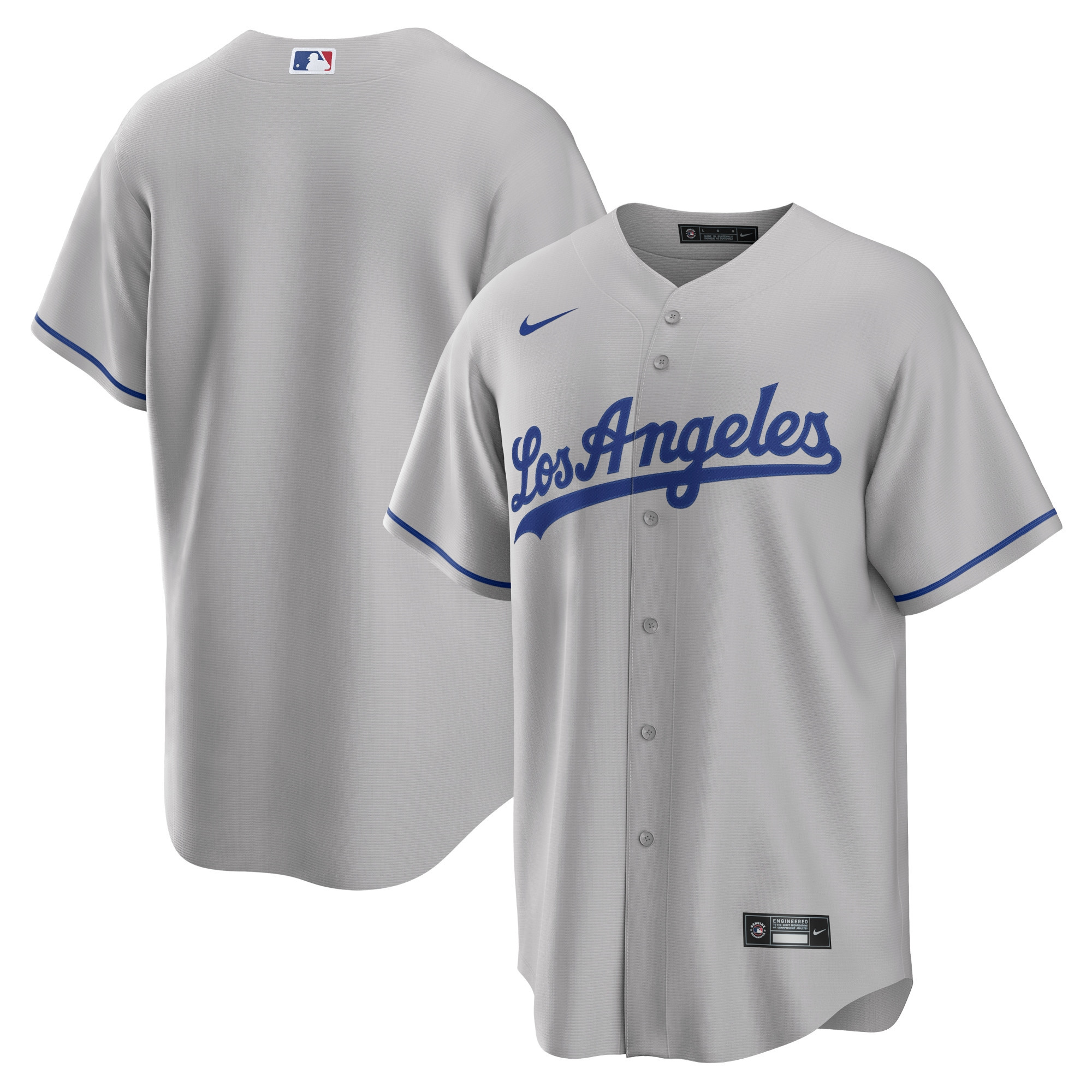 Los Angeles Dodgers Road Replica Team Jersey - Gray Mlb