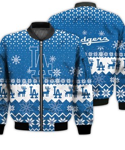 Los Angeles Dodgers Sports Football American Ugly Christmas Sweater Gifts Unisex 3D Bomber Jacket