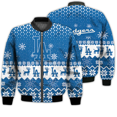 Los Angeles Dodgers Sports Football American Ugly Christmas Sweater Gifts Unisex 3D Bomber Jacket