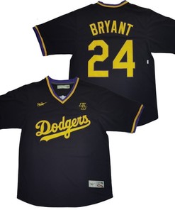 Los Angeles Dodgers Tribute Kobe Bryant #24 2020 Mlb Black Blue Jersey