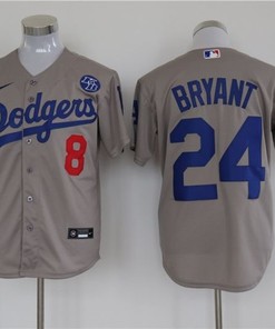Los Angeles Dodgers Tribute Kobe Bryant #24 2020 Mlb Grey Jersey