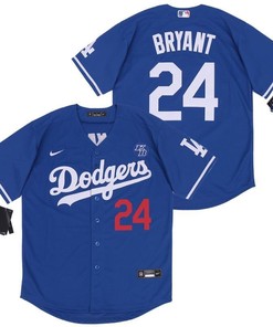 Los Angeles Dodgers Tribute Kobe Bryant #24 2020 Mlb Navy Blue Jersey
