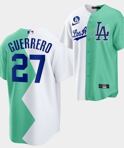 Los Angeles Dodgers Vladimir Guerrero 2022-23 All-Star Celebrity Softball Game 27 White Green Jersey