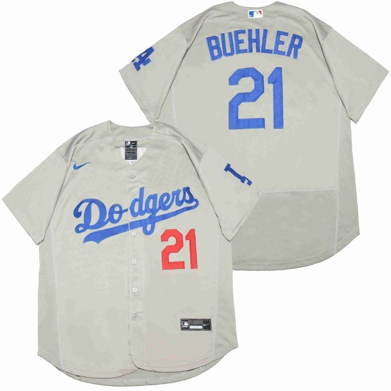 Los Angeles Dodgers Walker Buehler #21 2020 Mlb Silver Jersey