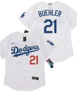 Los Angeles Dodgers Walker Buehler #21 2020 Mlb White Jersey