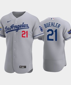 Los Angeles Dodgers Walker Buehler 21 Road Gray 2022-23 All-Star Game Jersey