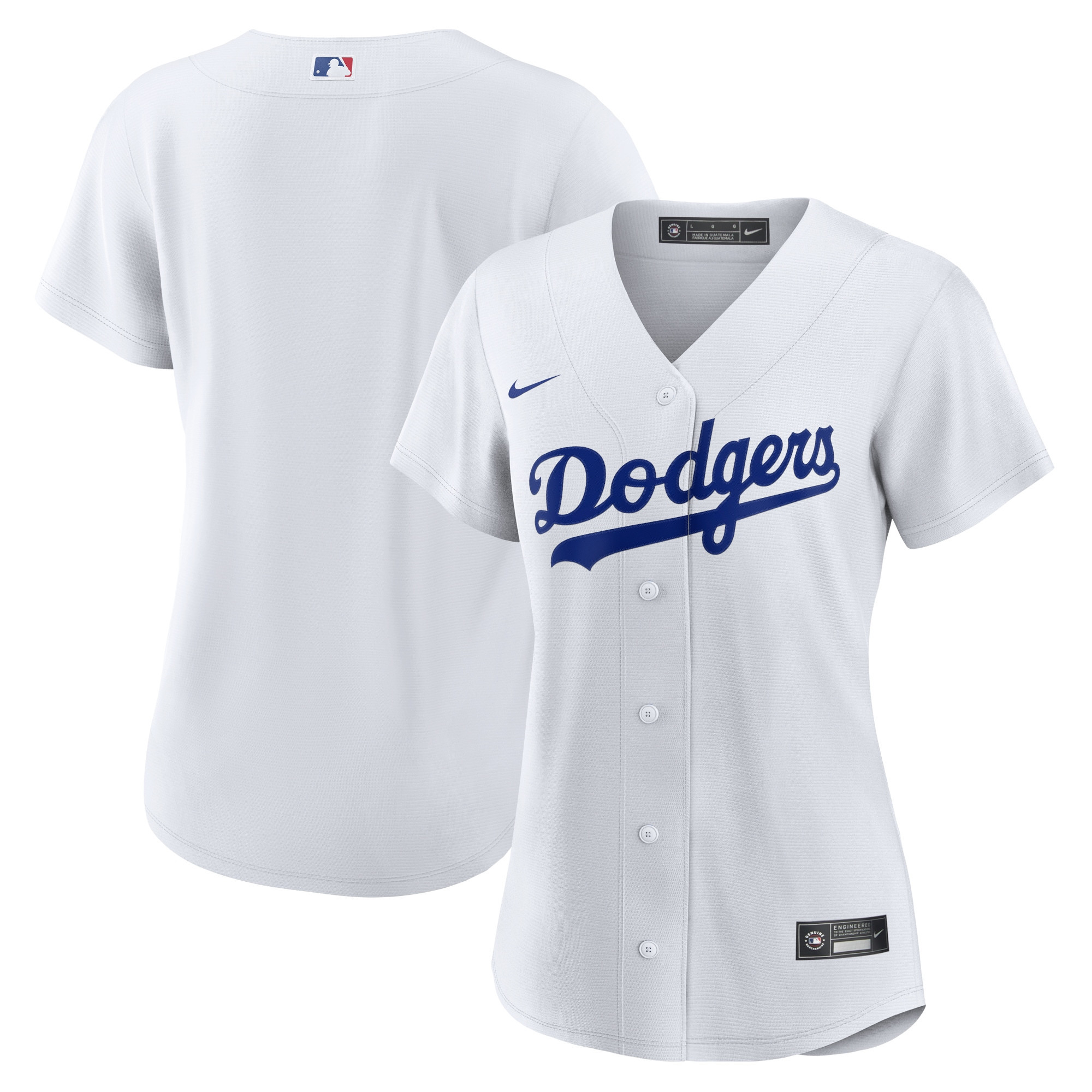 Los Angeles Dodgers Womens Home Replica Team Jersey - White Mlb
