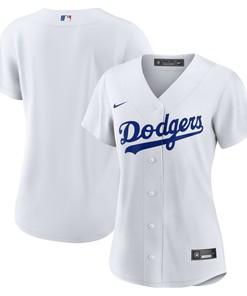 Los Angeles Dodgers Womens Home Replica Team Jersey White Mlb