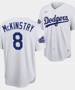 Los Angeles Dodgers Zach McKinstry White Jersey 8 2022-23 All-Star Uniform