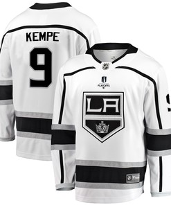 Los Angeles Kings Adrian Kempe 9 Away 2022 Stanley Cup Playoffs Breakaway Men Jersey - White