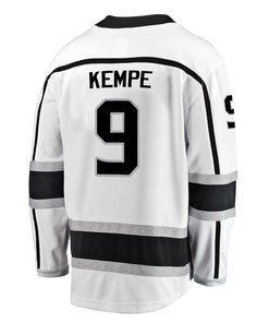 Los Angeles Kings Adrian Kempe 9 Away 2022 Stanley Cup Playoffs Breakaway Men Jersey - White