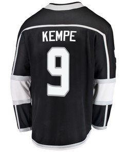 Los Angeles Kings Adrian Kempe 9 Home 2022 Stanley Cup Playoffs Breakaway Men Jersey - Black